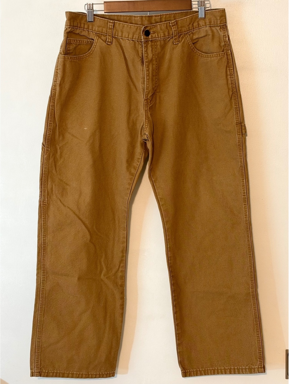 Dickies Men's Carpenter Pants Brown Workwear Size 32 Waist